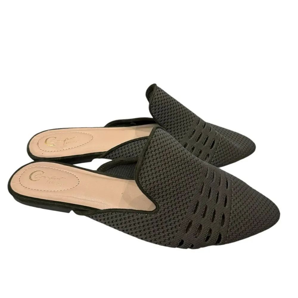 C Comfort Women's Olive Green Slide Shoes Mules 11